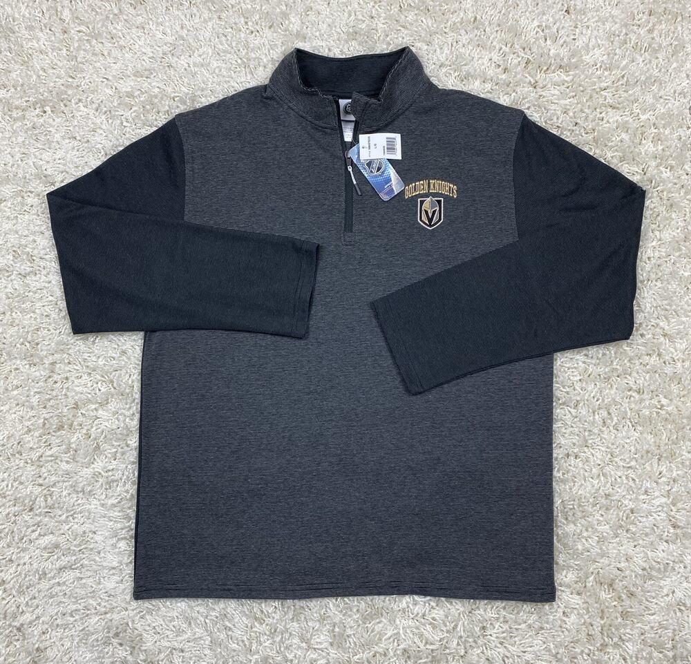 Vegas Golden Knights NHL Quarter Zip Pullover Mens L NWT Gray Navy Hockey